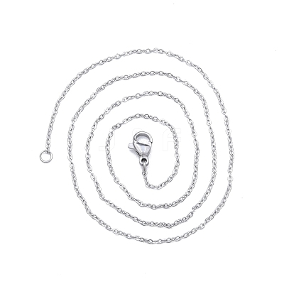Non-Tarnish 304 Stainless Steel Cable Chains Necklace for Men Women NJEW-N050-A02-S12-1