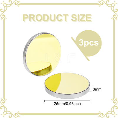 Silicon Gold-Plated Reflective Lens AJEW-WH0248-391B-1
