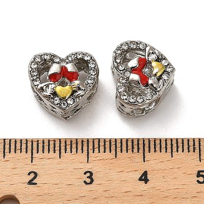 Alloy Enamel European Beads FIND-Q115-08P-1
