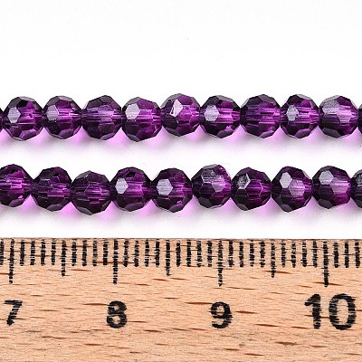 Baking Paint Transparent Glass Beads Strands DGLA-A035-T4mm-A09-1