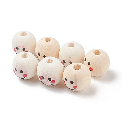 (Defective Closeout Sale: Wood Textured and
Stain) Natural Wood Printed European Beads WOOD-XCP0001-65-1