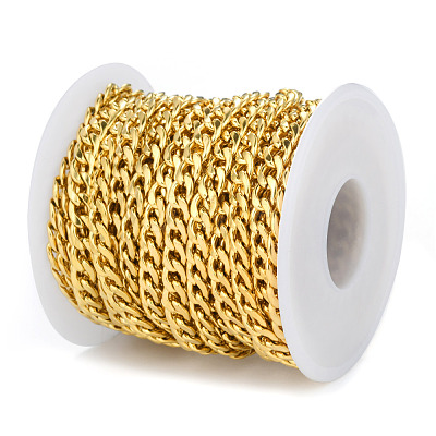 Ion Plating(IP) 304 Stainless Steel Cuban Link Chains CHS-E013-17C-G-1