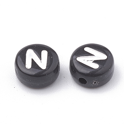 Opaque Acrylic Beads SACR-N002-02N-1