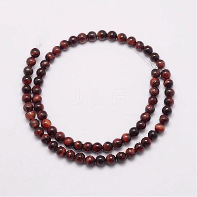 Natural Tiger Eye Bead Strands G-P230-14-6mm-1