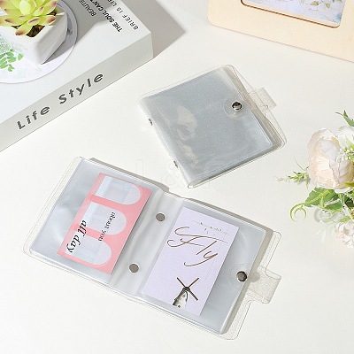 2Pcs PVC Mini Photocard Holder Book AJEW-SP0002-20B-03-1