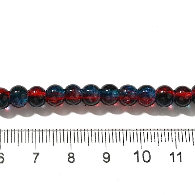 Crackle Glass Beads Strands X-CCG-C002-6mm-10-1