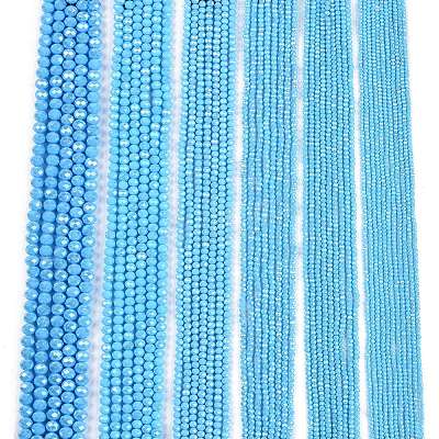 Electroplate Glass Beads Strands EGLA-A044-P1mm-A08-1