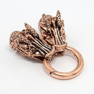 Dragon Head Alloy Spring Gate Rings PALLOY-L126-01-1