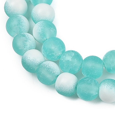 Frosted Crackle Glass Beads X1-GLAA-U001-8mm-M02-1