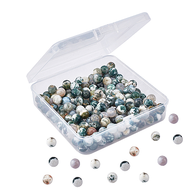 Natural Tree Agate Beads Strands G-OC0001-55-1