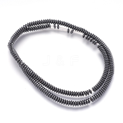Non-magnetic Synthetic Hematite Beads Strands G-I208-03-A-4x1mm-1