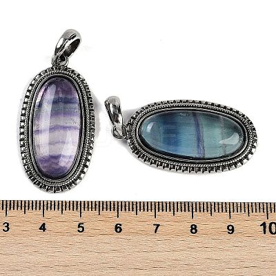 Natural Colorful Fluorite Pendants G-I370-07AS-10-1