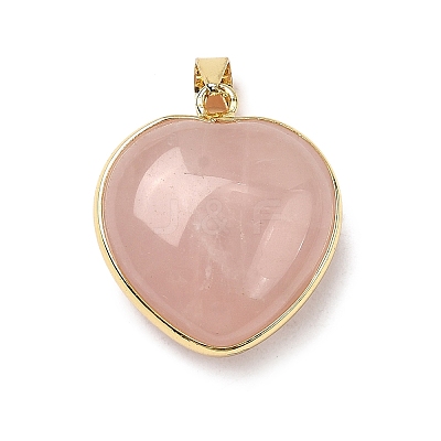Natural Rose Quartz Pendants G-B149-10G-06-1