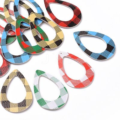 PU Leather Big Pendants FIND-T020-114-1