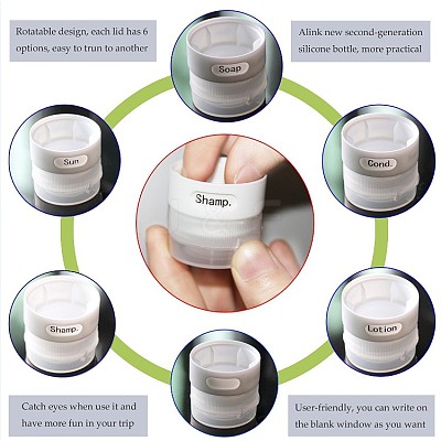60ml Creative Portable Silicone Travel Points Bottles X-MRMJ-WH0006-B02-1