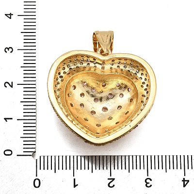 Brass Micro Pave Cubic Zirconia Pendants KK-K401-05B-G-1