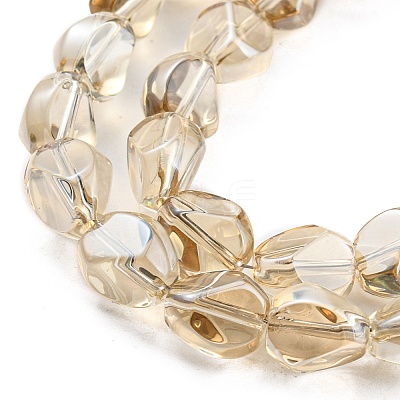 Full Plated Electroplate Glass Beads Strands EGLA-G037-04A-FP03-1