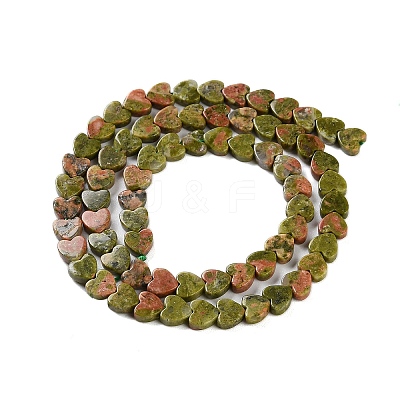 Natural Unakite Beads Strands G-M403-A23-02-1
