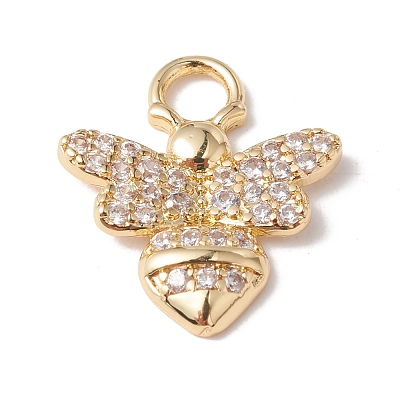 Eco-Friendly Rack Plating Brass Micro Pave Cubic Zirconia Pendants KK-F835-12G-1