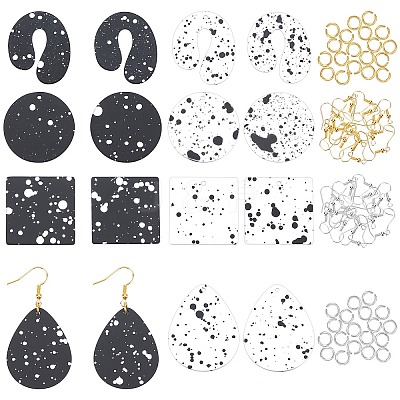 Big Dangle Earrings DIY Making Kit DIY-OC0007-94-1