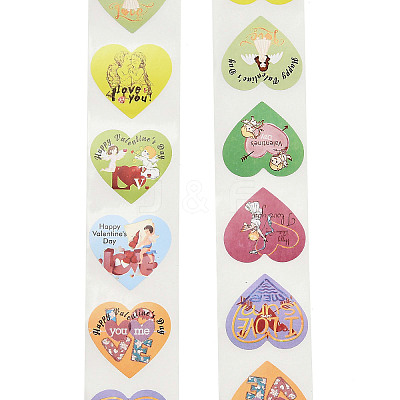 Valentine's Day Theme Heart Paper Picture Stickers STIC-Q015-03D-1
