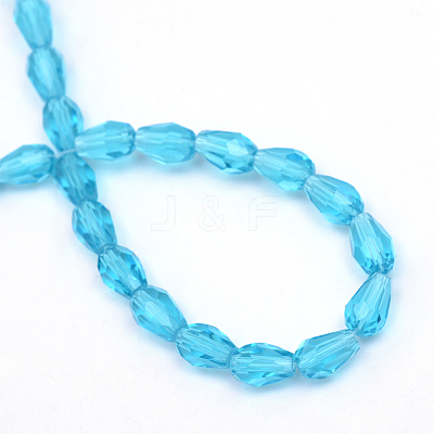 Transparent Glass Bead Strands X-GLAA-R168-8x11-01C-1