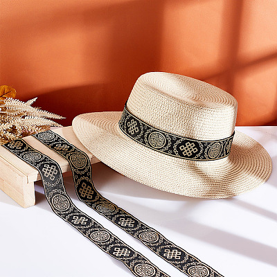 10 Yards Ethnic Style Polyester Ribbon OCOR-WH0082-29A-1