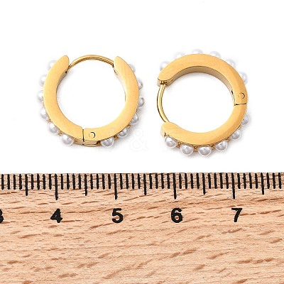 304 Stainless Steel Ring Hoop Earrings EJEW-K268-39G-1