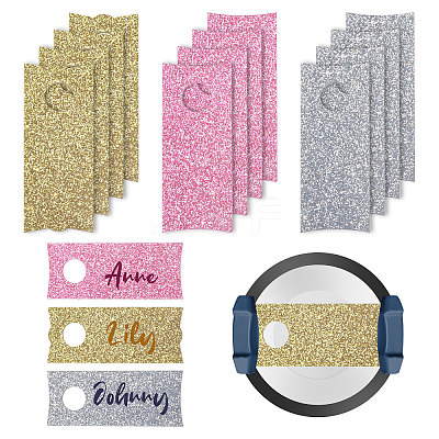 1 Set Glitter Acrylic Wine Glass Charms AJEW-GL0001-95-1