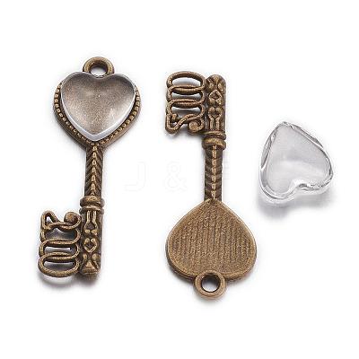 Alloy Pendant Cabochon Settings DIY-X0276-01-NF-1