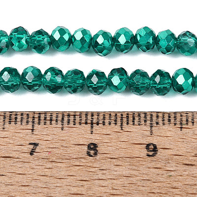 Transparent Electroplate Glass Beads Strands LS-EGLA-Q131-01A-02-1
