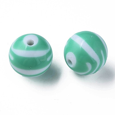 Opaque Striped Acrylic Beads MACR-S373-27C-11-1