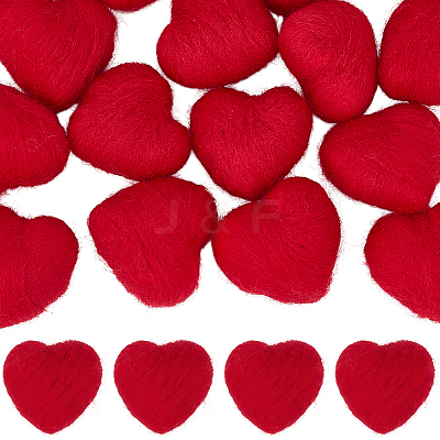 Heart Handmade Wool Felt Ornament Accessories DIY-CY0003-12A-1
