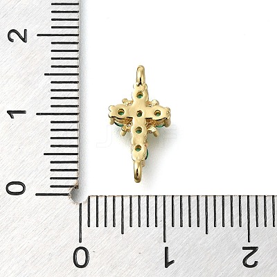 Brass Pave Cubic Zirconia Connector Charms KK-M101-03B-G01-1