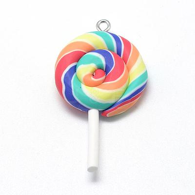 Handmade Polymer Clay Big Pendants CLAY-Q240-007P-1