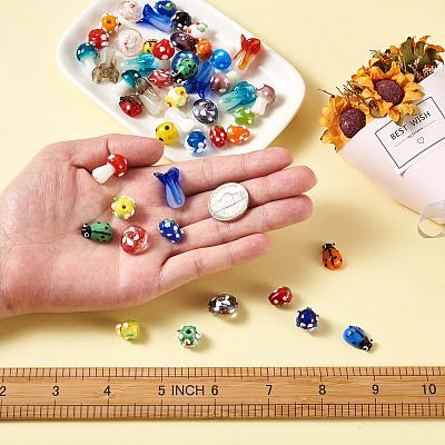 116Pcs Handmade Lampwork Beads LAMP-CD0001-10-1
