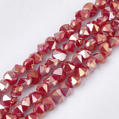 Electroplate Glass Beads Strands EGLA-S179-02A-H01-1