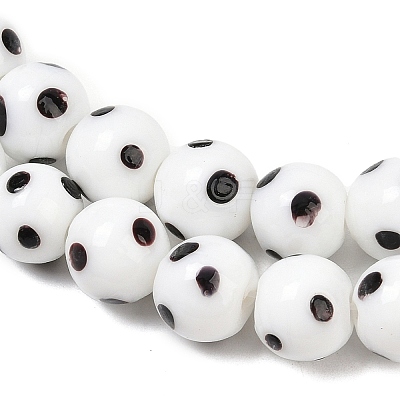 Handmade Lampwork Beads LAMP-D002-10mm-01F-1