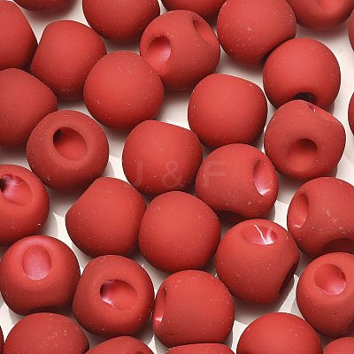 Rubberized Acrylic Beads OACR-G012-05A-1