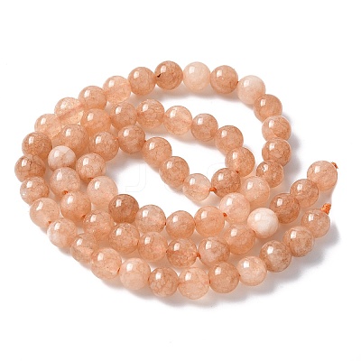 Natural White Jade Beads Strands X-G-F364-11-6mm-2-1