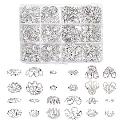 12 Styles Alloy & Iron & Brass Bead Caps FIND-PH0027-10-1