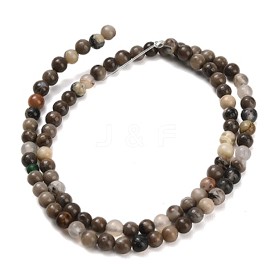 Natural Volcanic Agate Beads Strands G-G305-A01-4mm-1