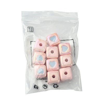 10Pcs Opaque Acrylic Enamel Beads ACRC-FS0001-02E-1