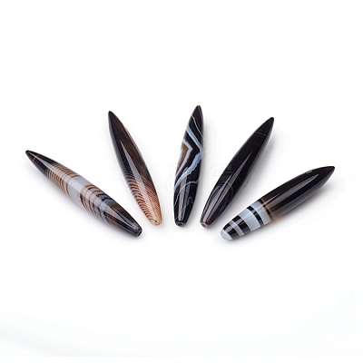Natural Banded Agate/Striped Agate Beads G-L514-001A-1