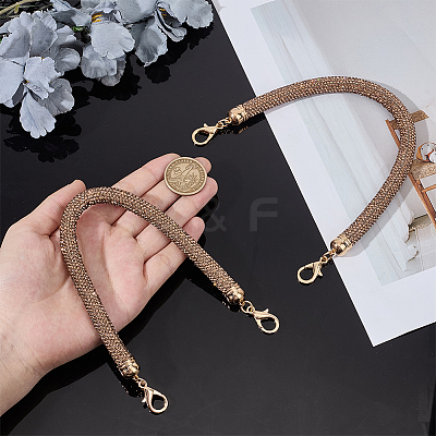 2Pcs Alloy Topaz Rhinestone Bag Handles DIY-PH0028-95G-1