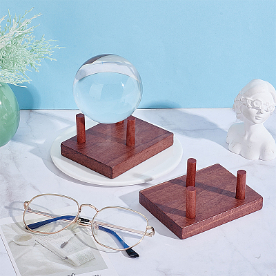 2 Boxs Pine Wood Raw Mineral Display Holder ODIS-UN0001-14B-1