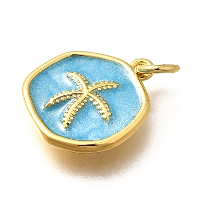 Brass Enamel Pendants KK-Q043-11G-A-1