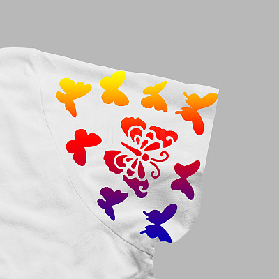 2Pcs 2 Style Acrylic Tie-Dye Template DIY-CP0008-78D-1