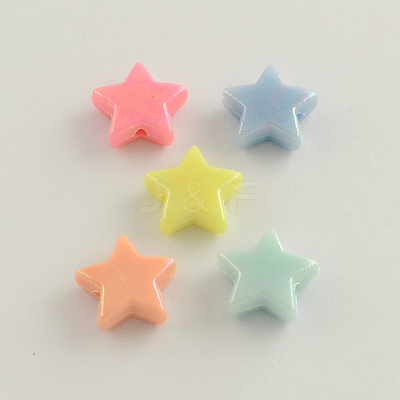AB Color Plated Acrylic Beads X-SACR-Q106-01-1