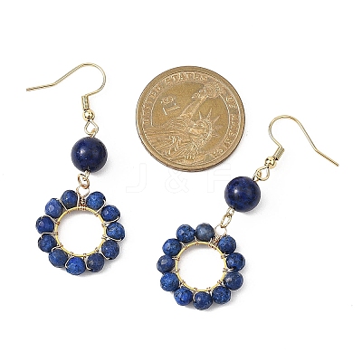 304 Stainless Steel Round Dangle Earrings EJEW-JE06786-1